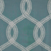 Embroidery—Blue, Green, White— 95% Polyester 5% Cotton—Sold by The Yard—54"Wide— Fast Shipping Available